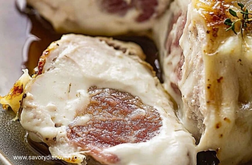 Air Fryer Chicken Cordon Bleu in Cheese Sauce