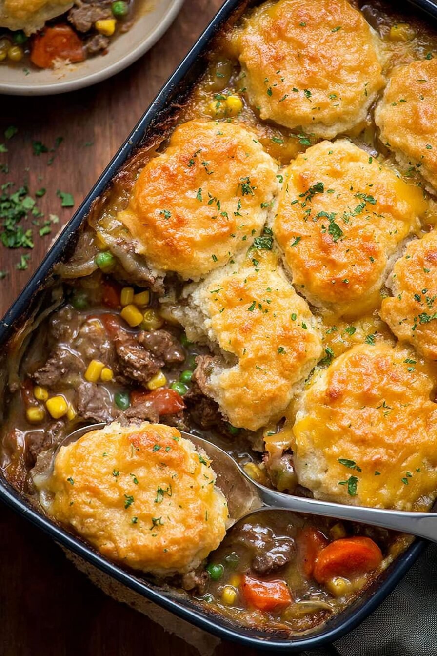 Beef Pot Pie Casserole Easy Dinner