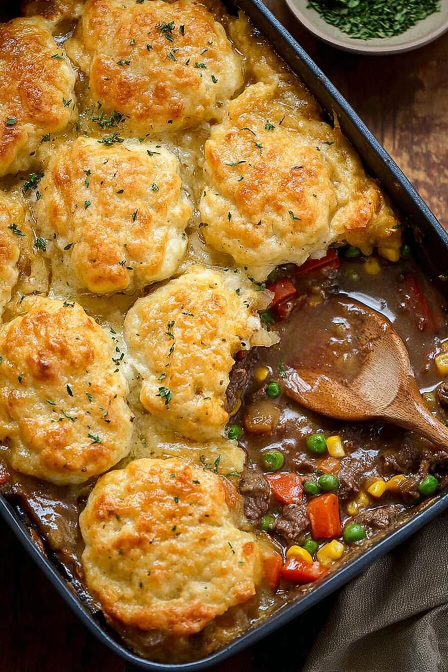 Beef Pot Pie Casserole Easy Dinner