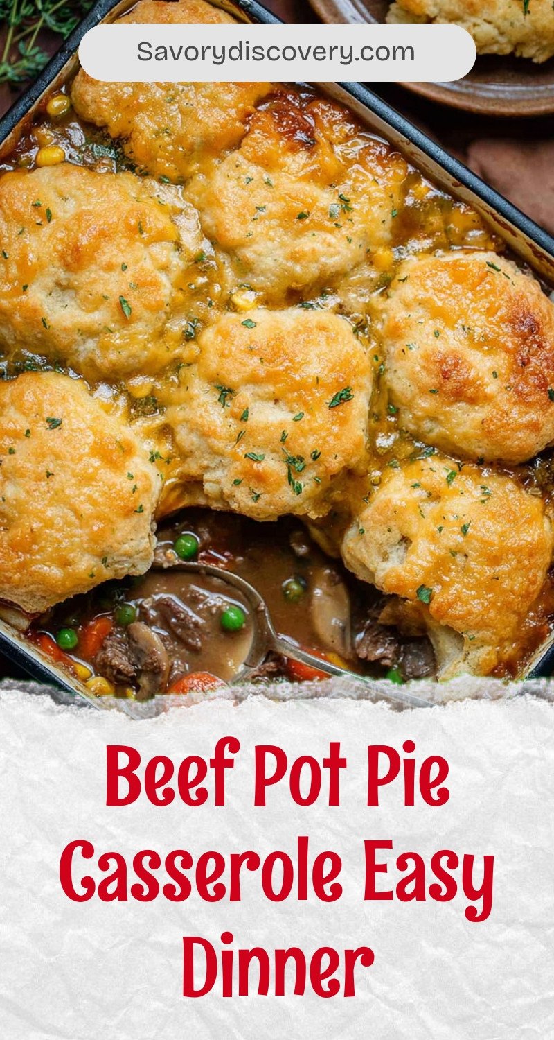 Beef Pot Pie Casserole Easy Dinner