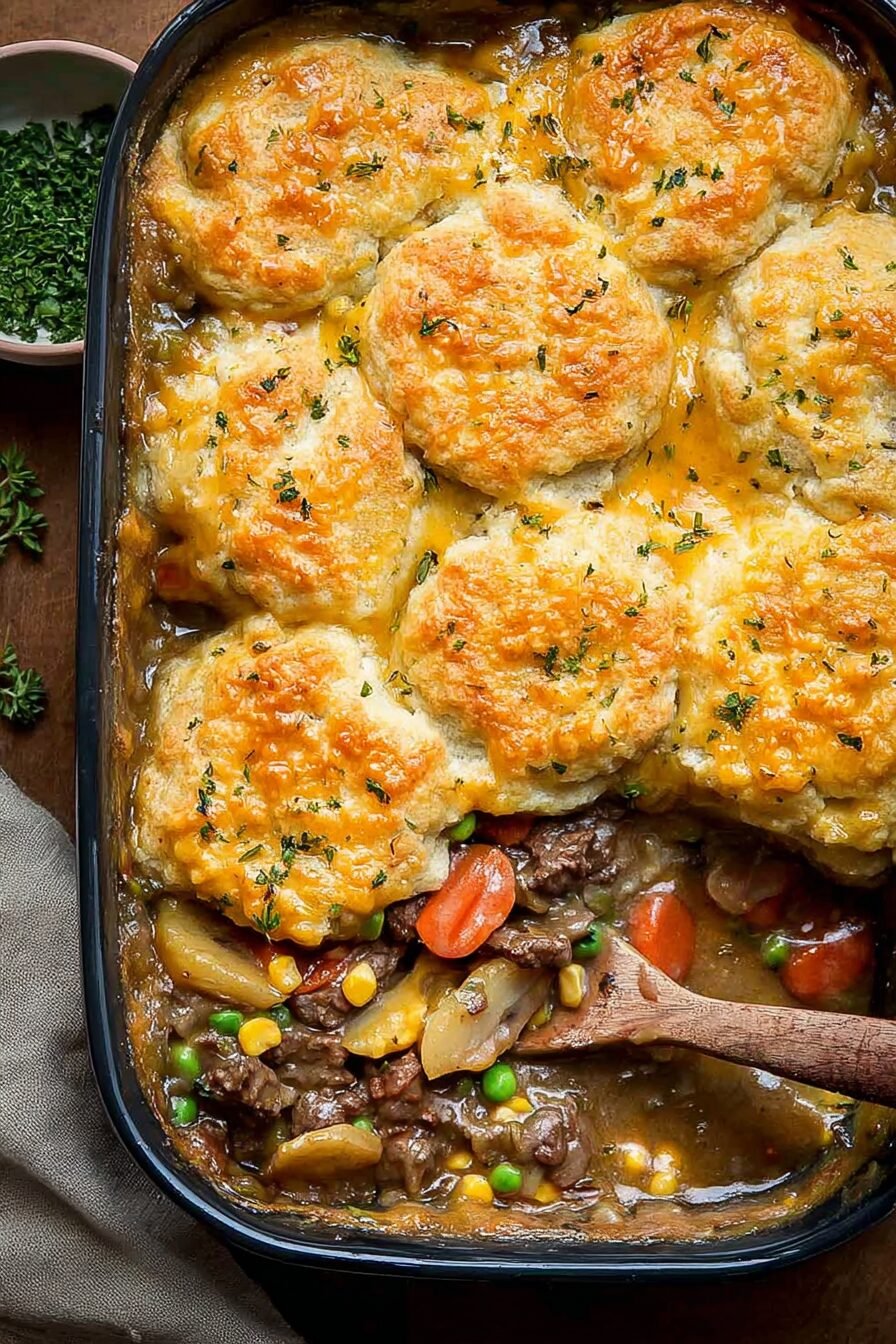 Beef Pot Pie Casserole Easy Dinner