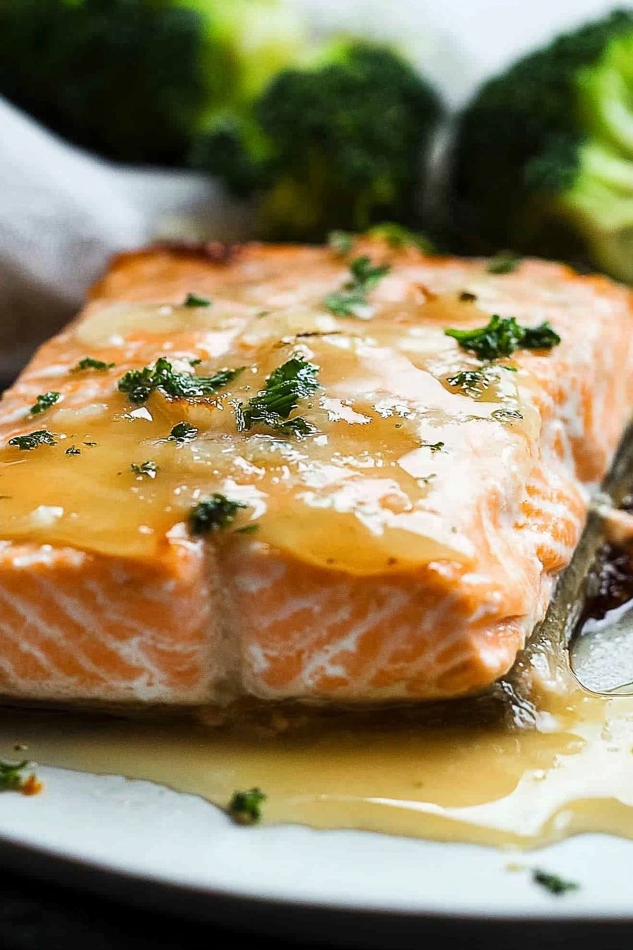 Brown Butter Honey Glazed Salmon Bake