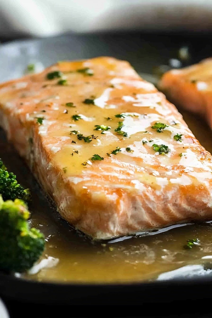 Brown Butter Honey Glazed Salmon Bake