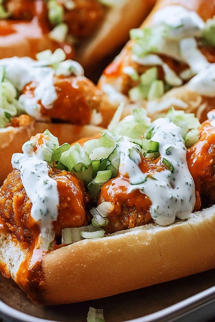 Buffalo Chicken Meatball Sandwich Recipe