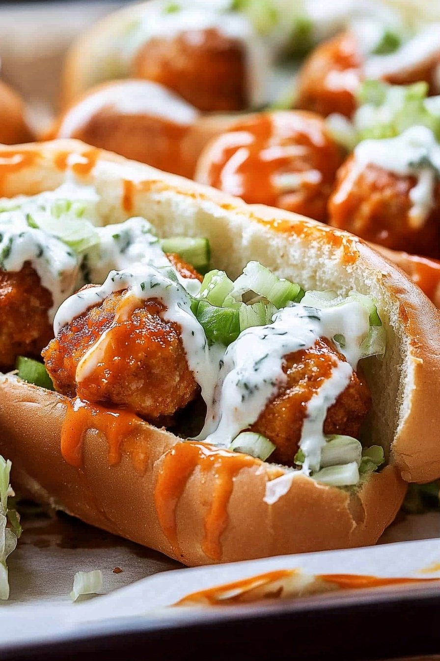 Buffalo Chicken Meatball Sandwich Recipe