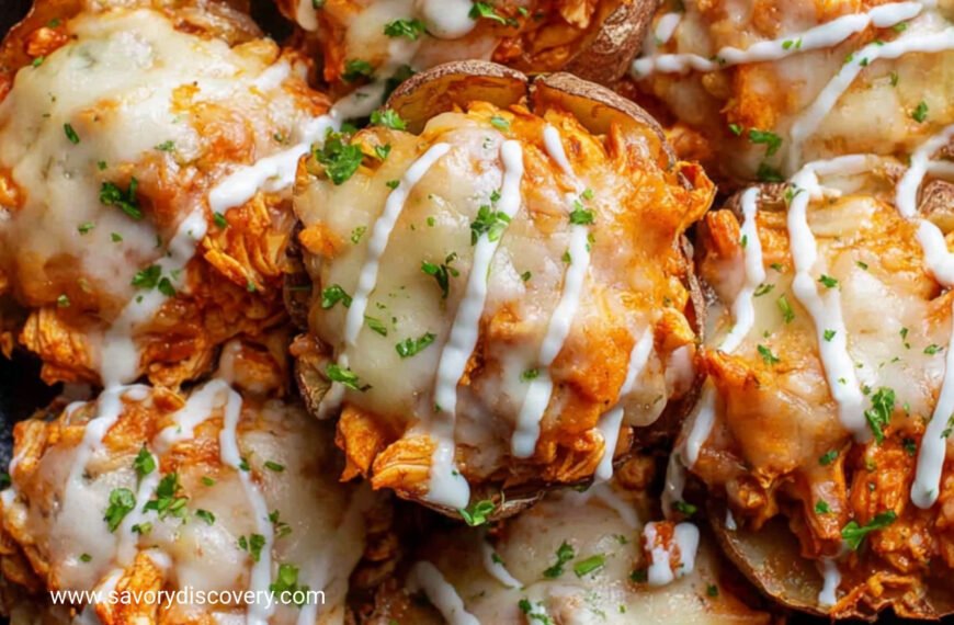Buffalo Chicken Smashed Potato Cups Recipe