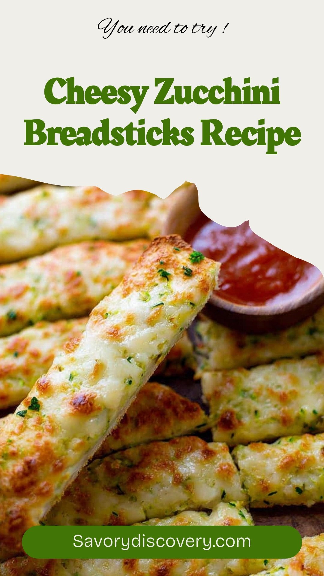 Cheesy Zucchini Breadsticks Recipe