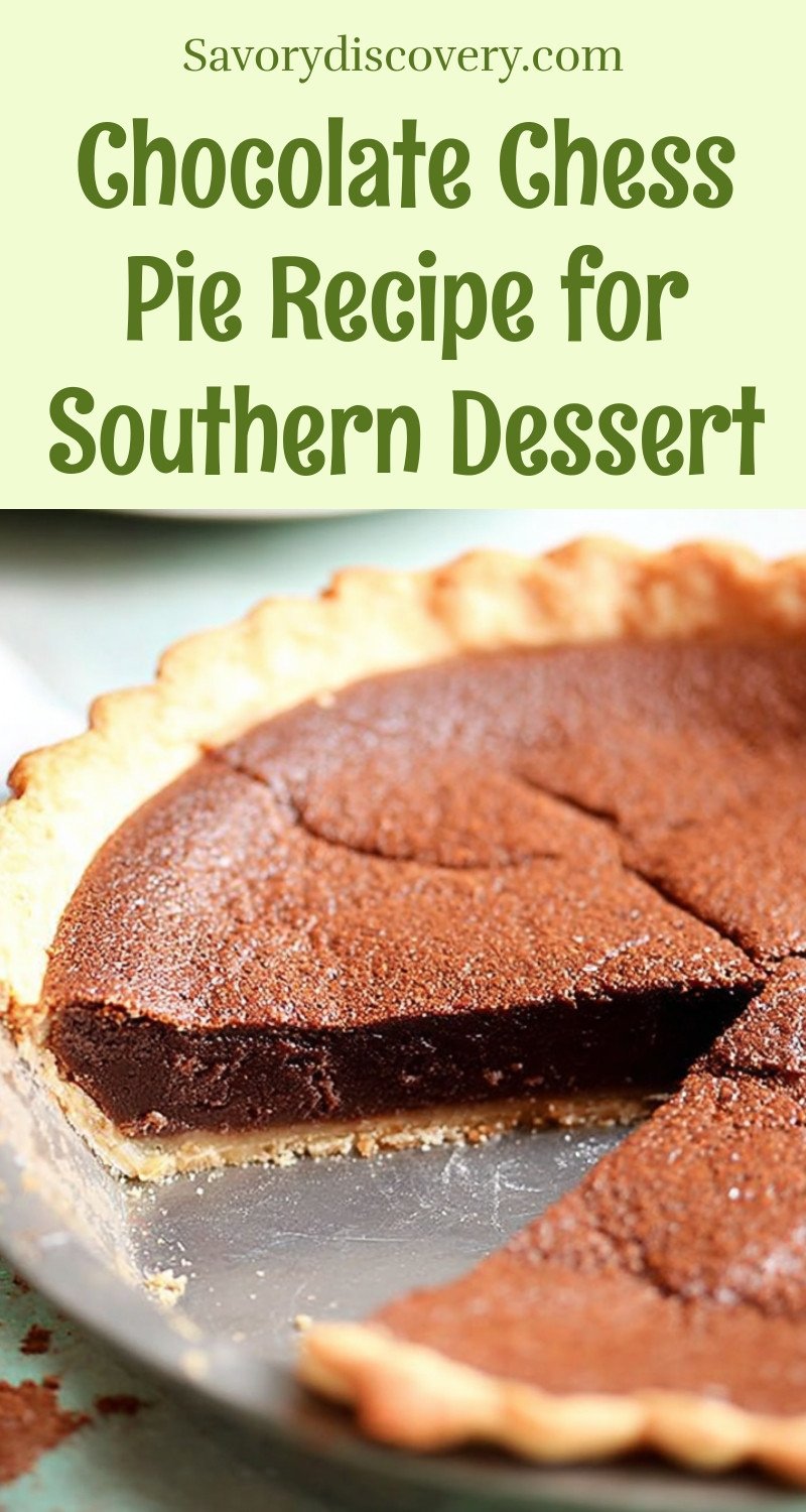 Chocolate Chess Pie Recipe for Southern Dessert