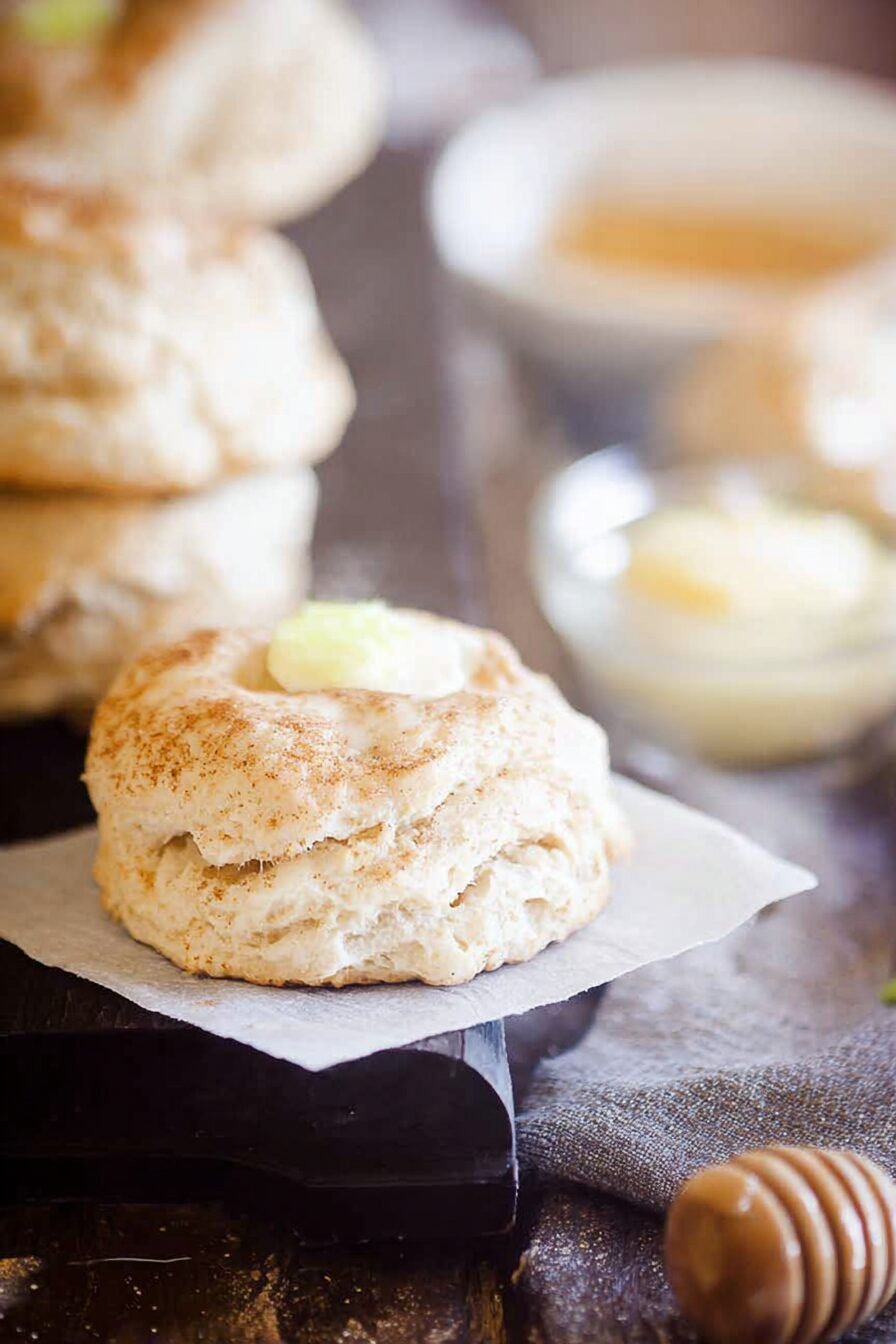 Cinnamon Biscuits with Honey Butter Glaze