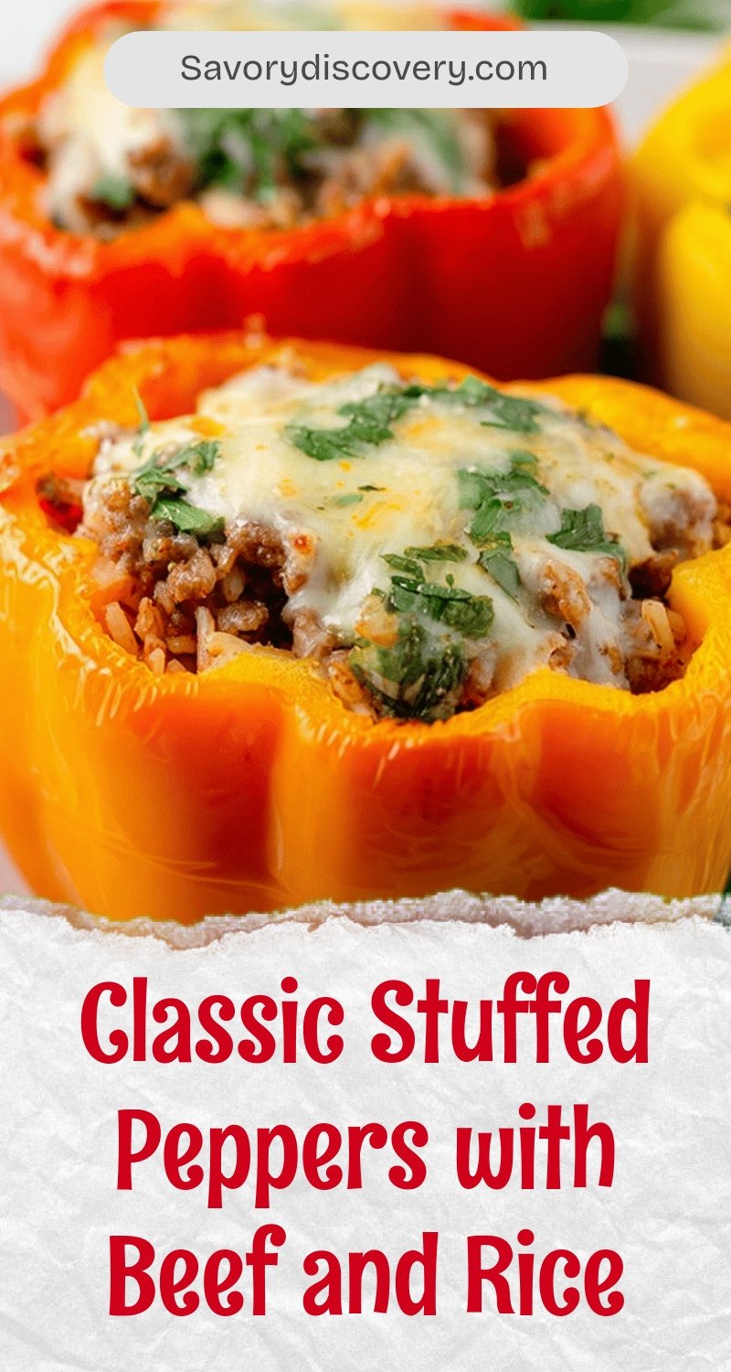 Classic Stuffed Peppers with Beef and Rice