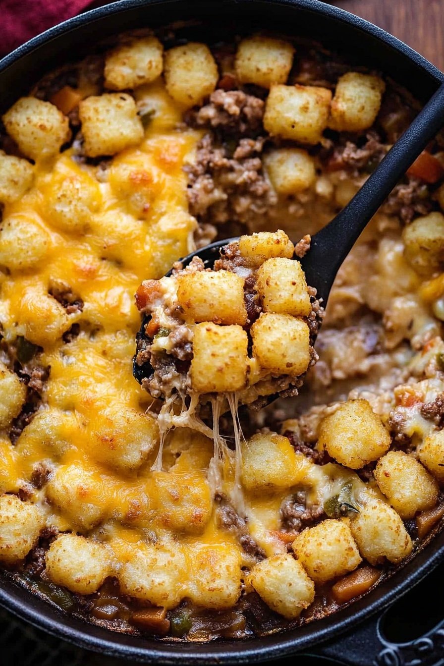 Cowboy Tater Tot Hotdish Recipe