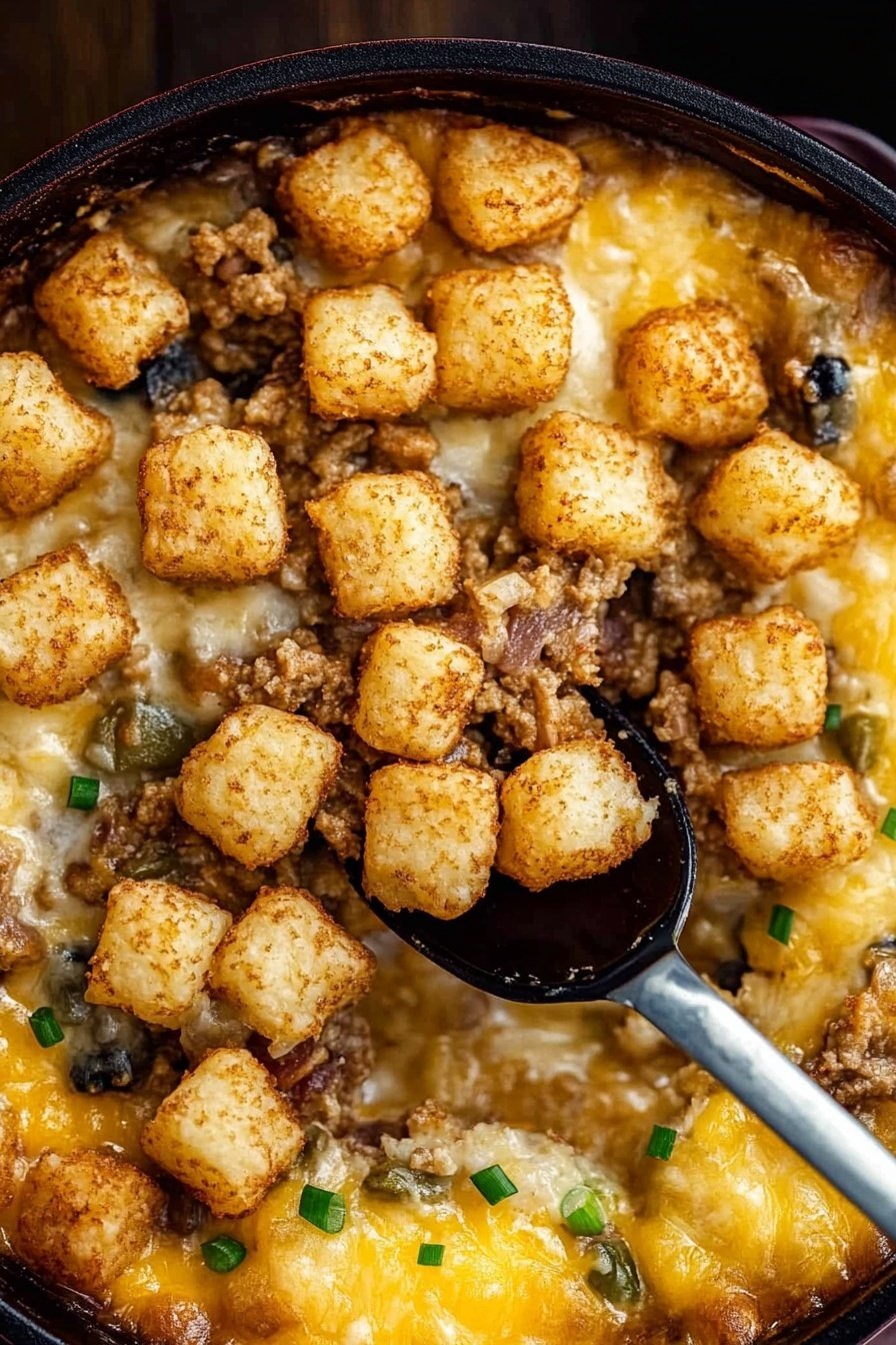 Cowboy Tater Tot Hotdish Recipe