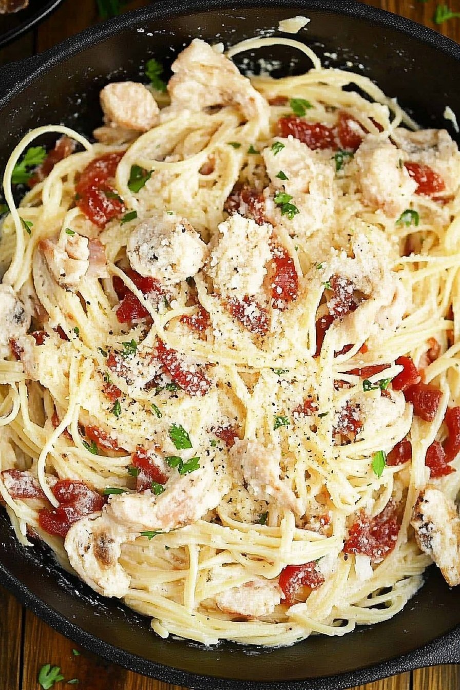 Creamy Bacon Chicken Pasta Bake