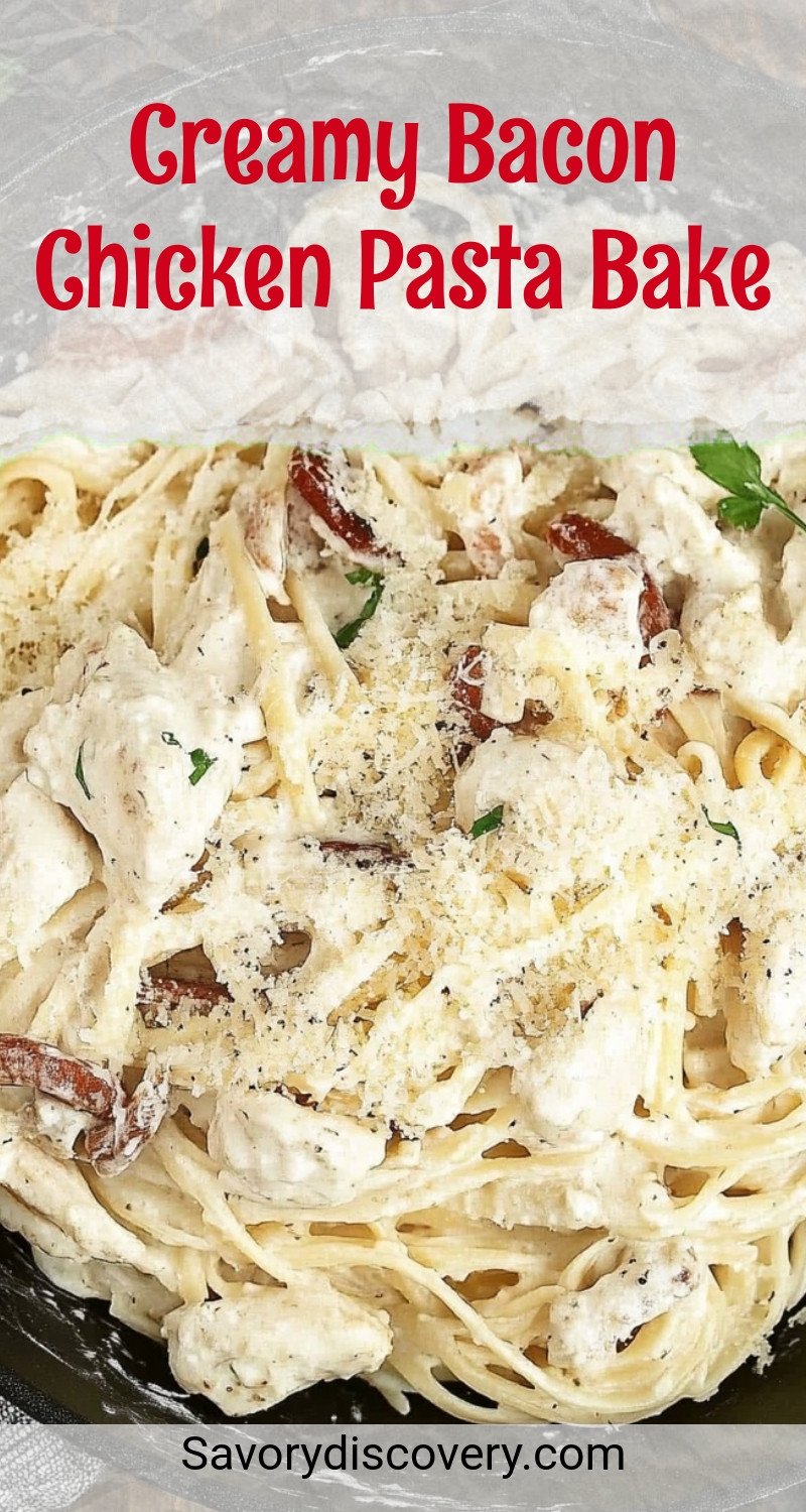 Creamy Bacon Chicken Pasta Bake
