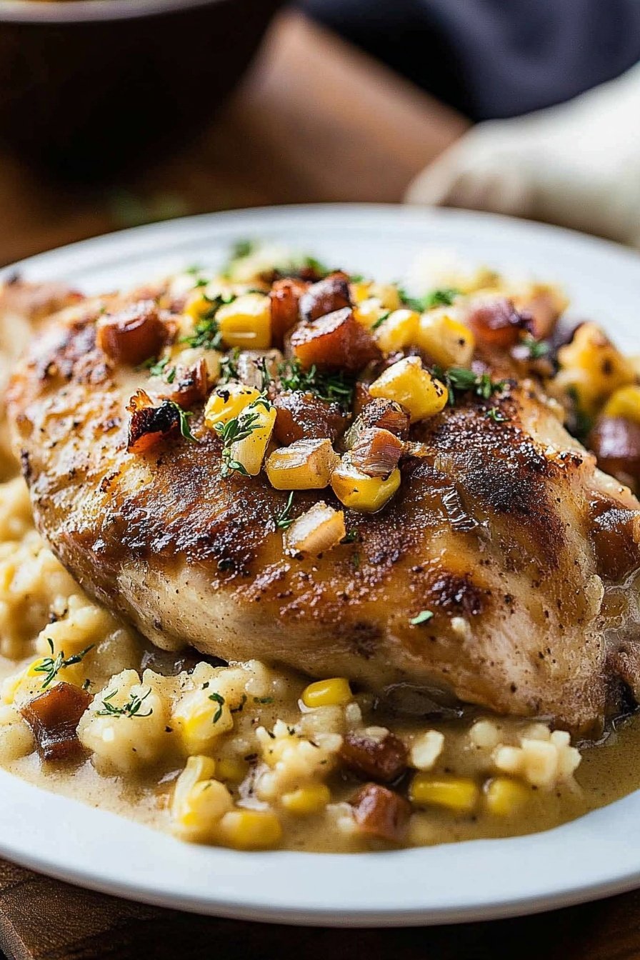 Creamy Chicken Bacon Corn Skillet