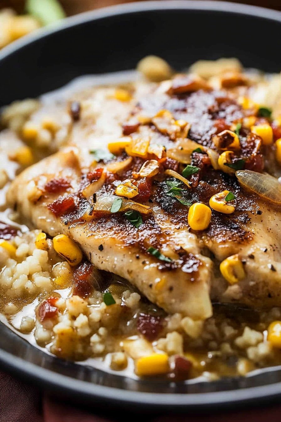 Creamy Chicken Bacon Corn Skillet