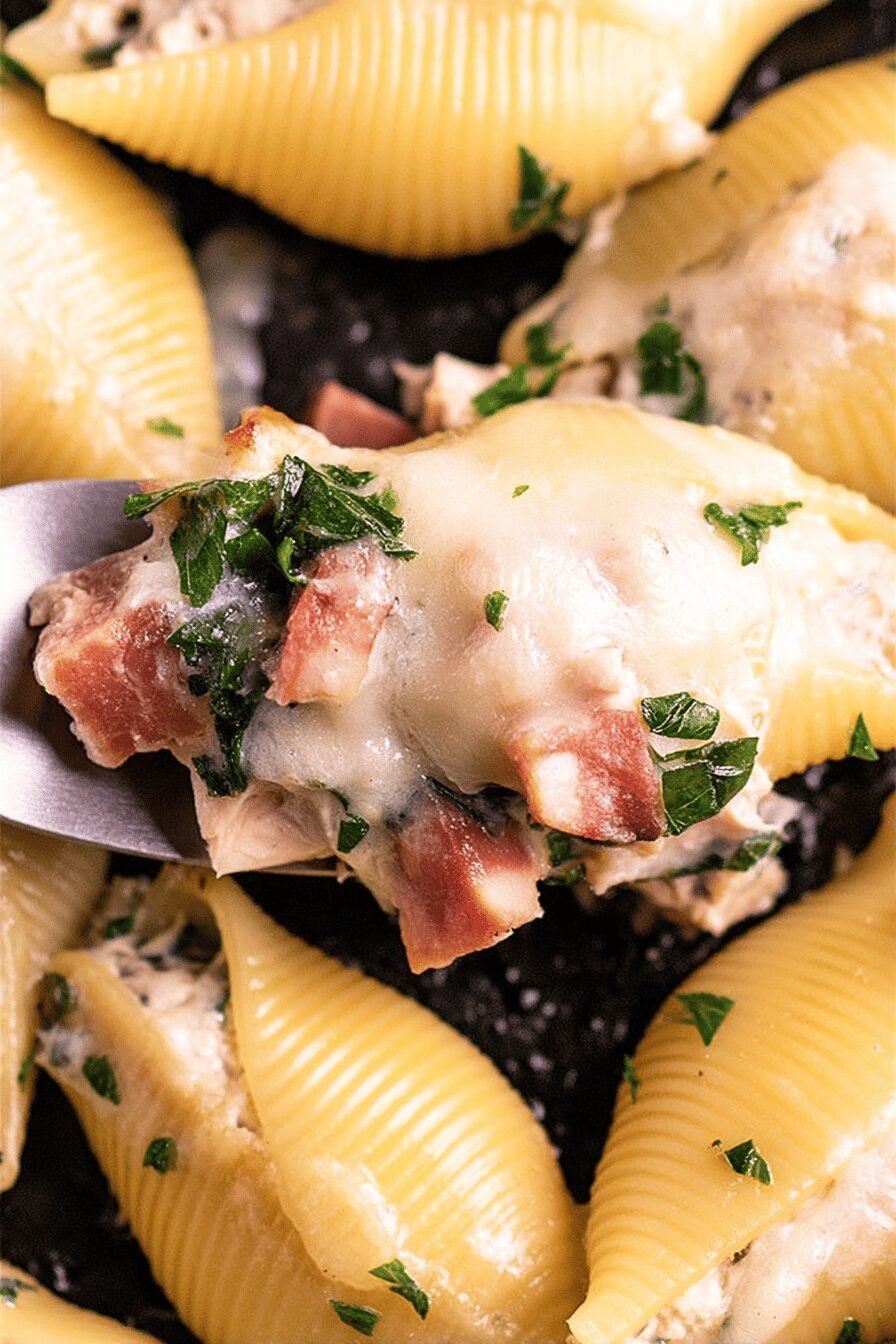 Creamy Chicken Stuffed Pasta Shells