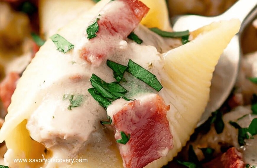 Creamy Chicken Stuffed Pasta Shells