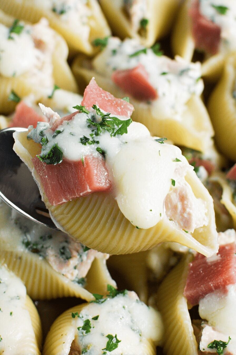 Creamy Chicken Stuffed Pasta Shells