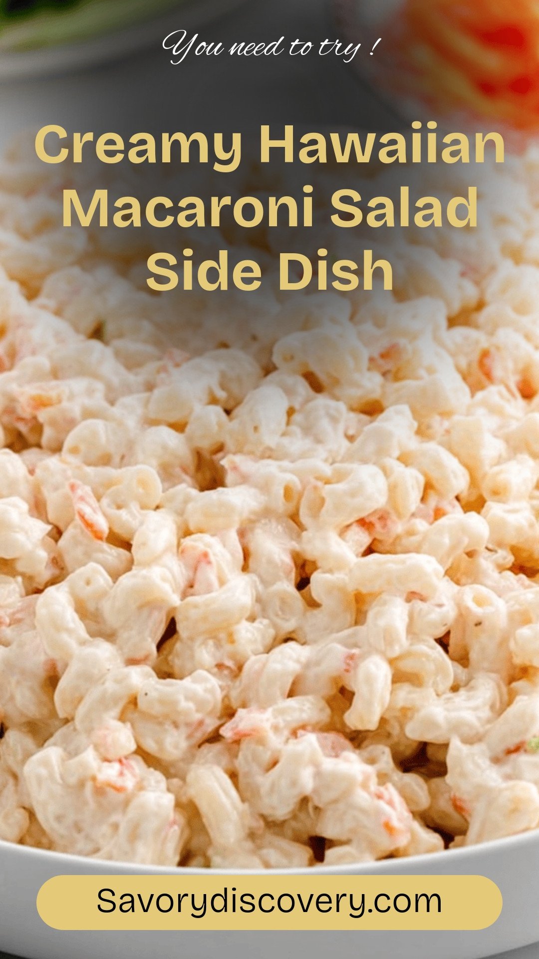 Creamy Hawaiian Macaroni Salad Side Dish