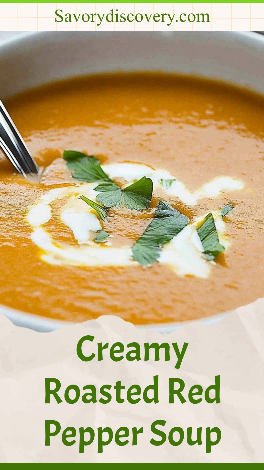 Creamy Roasted Red Pepper Soup