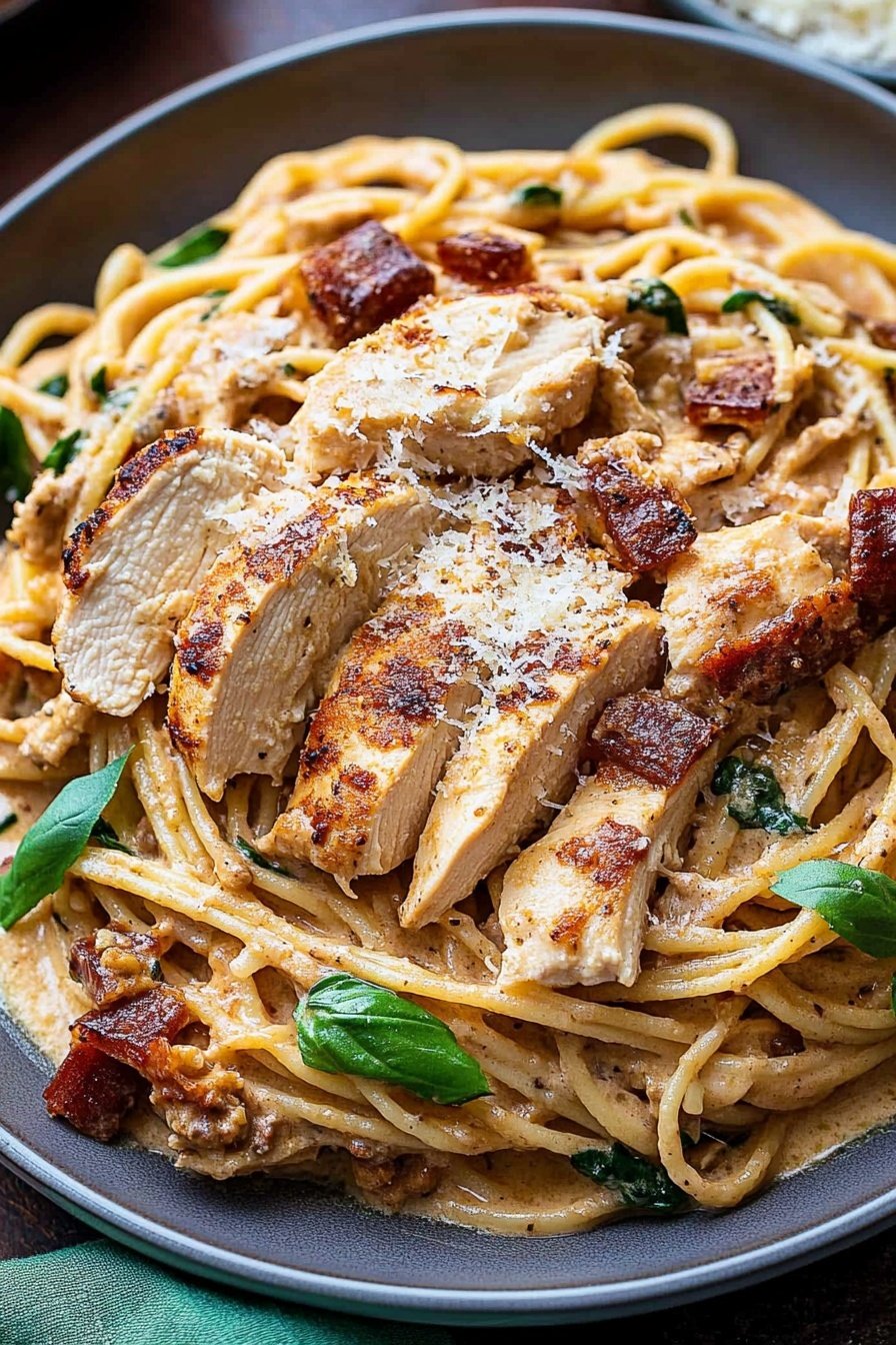 Creamy Tuscan Chicken Pasta Recipe