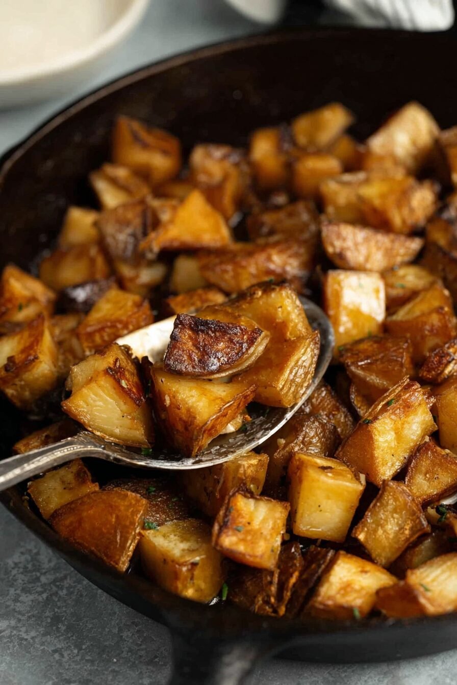 Crispy Cast Iron Skillet Potatoes Recipe