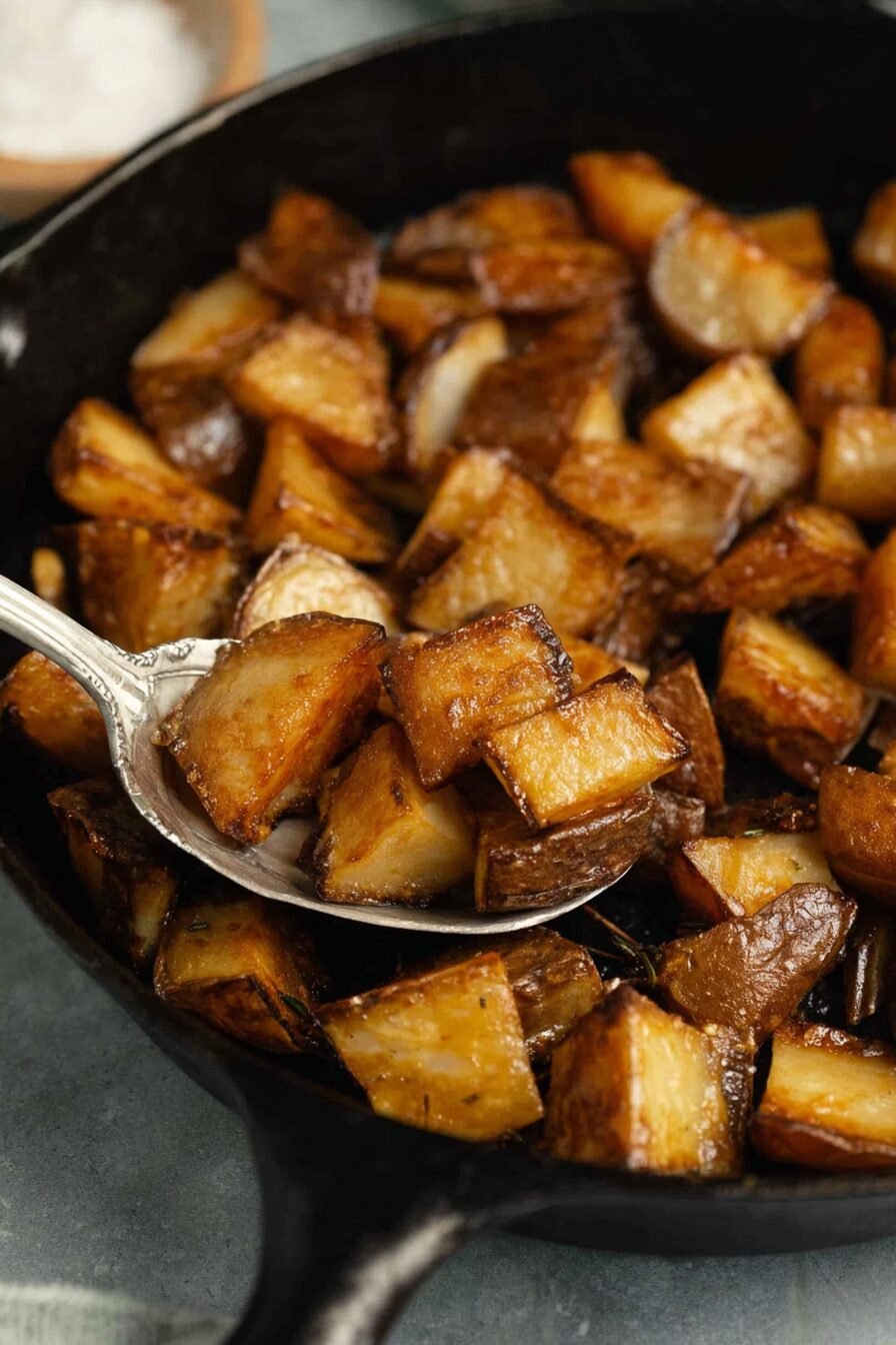 Crispy Cast Iron Skillet Potatoes Recipe
