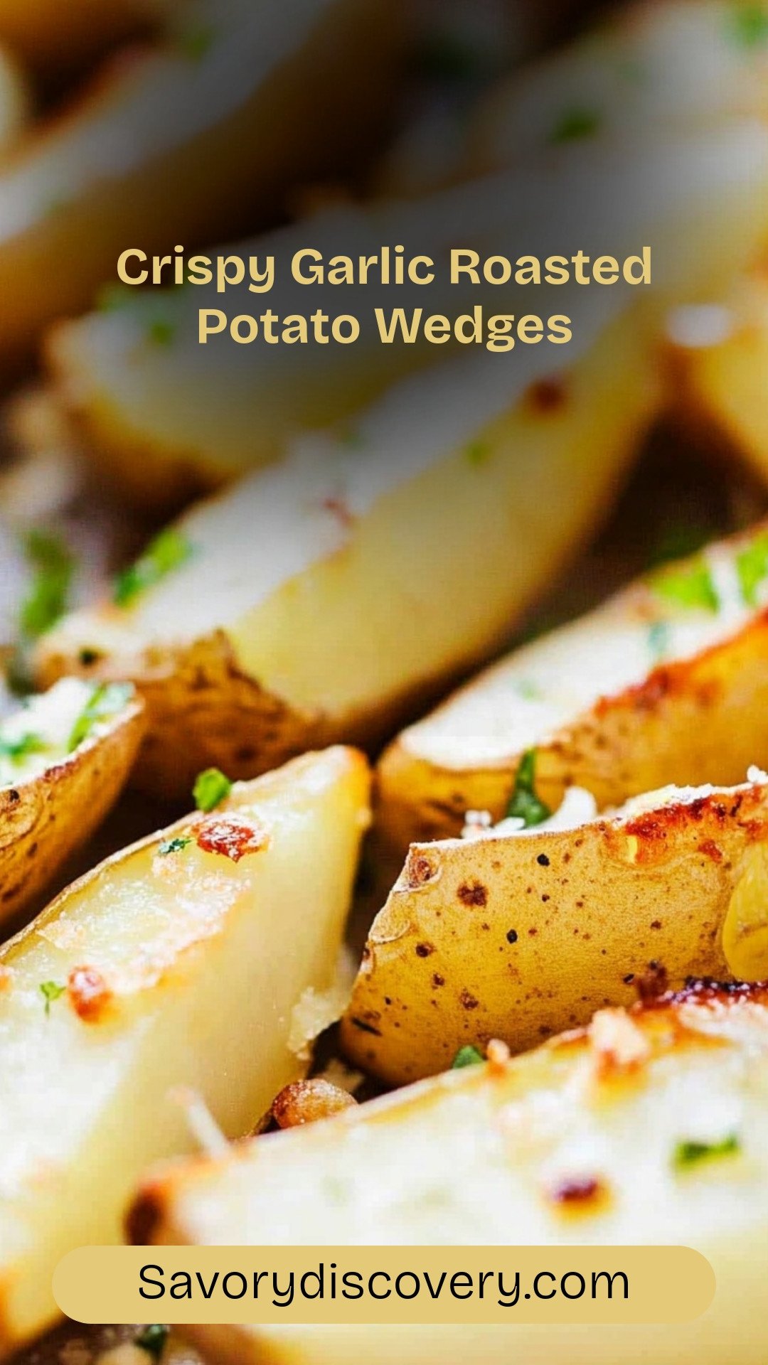 Crispy Garlic Roasted Potato Wedges