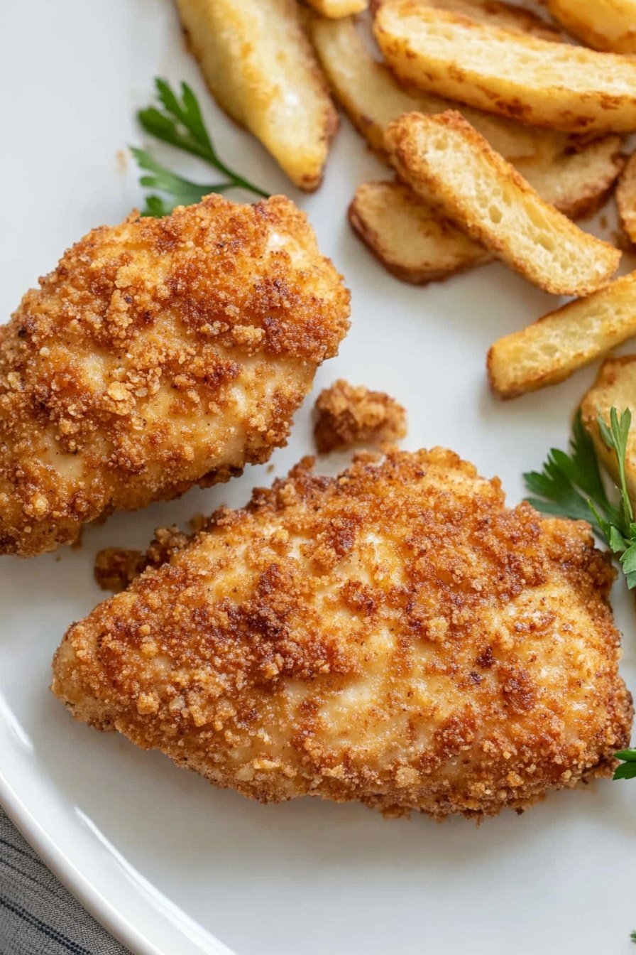 Crispy Sourdough Crusted Chicken
