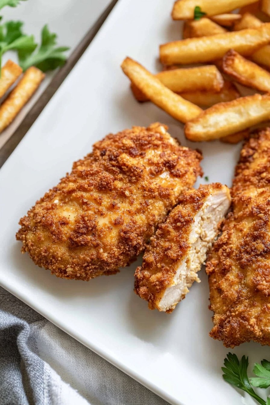 Crispy Sourdough Crusted Chicken