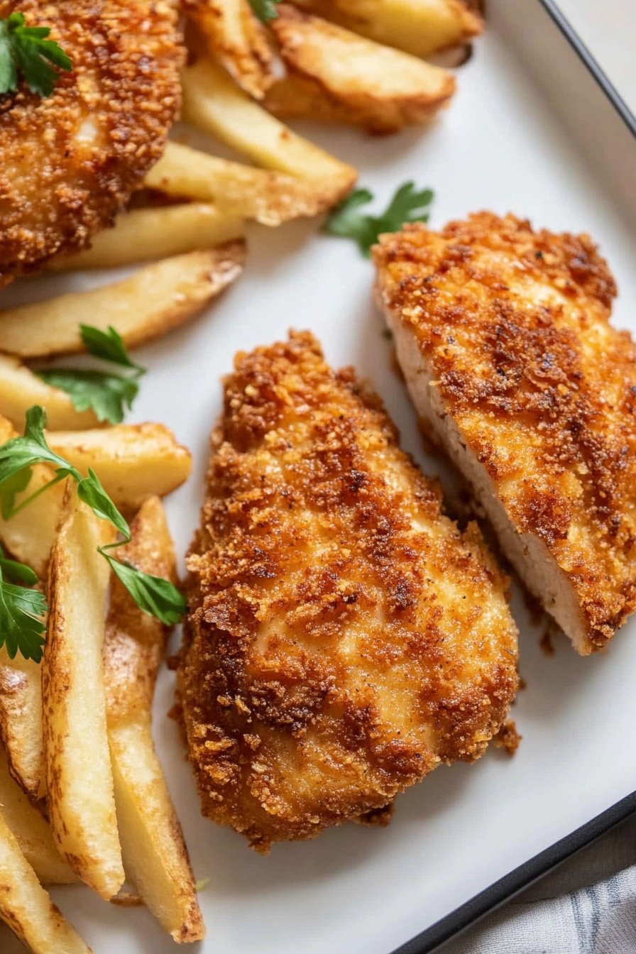 Crispy Sourdough Crusted Chicken