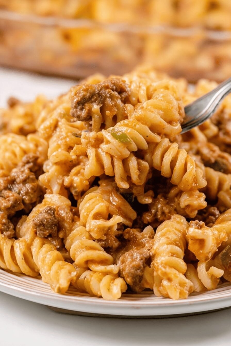 Easy Amish Ground Beef Noodle Casserole
