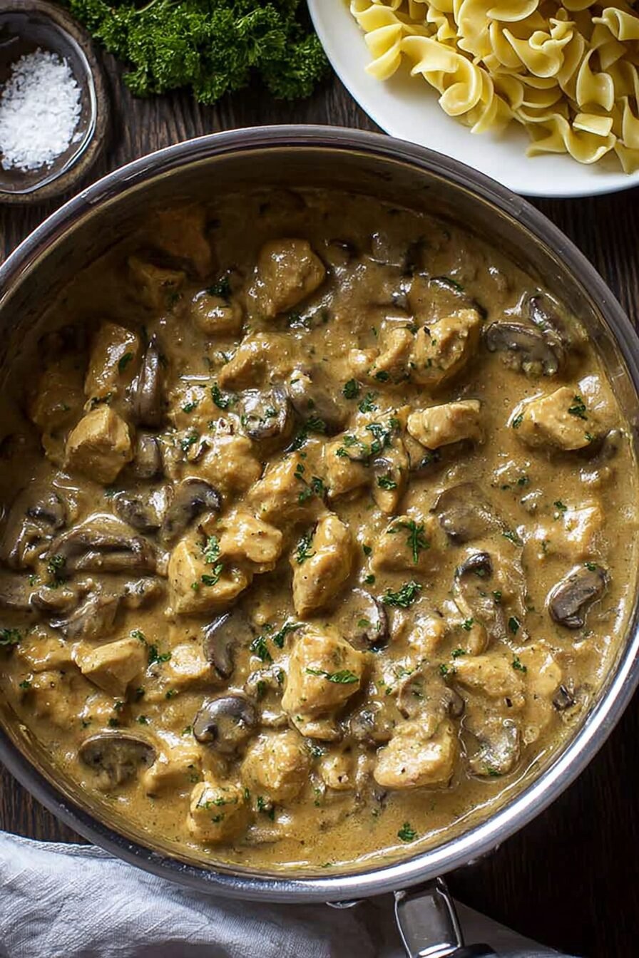 Easy Creamy Chicken Stroganoff Recipe