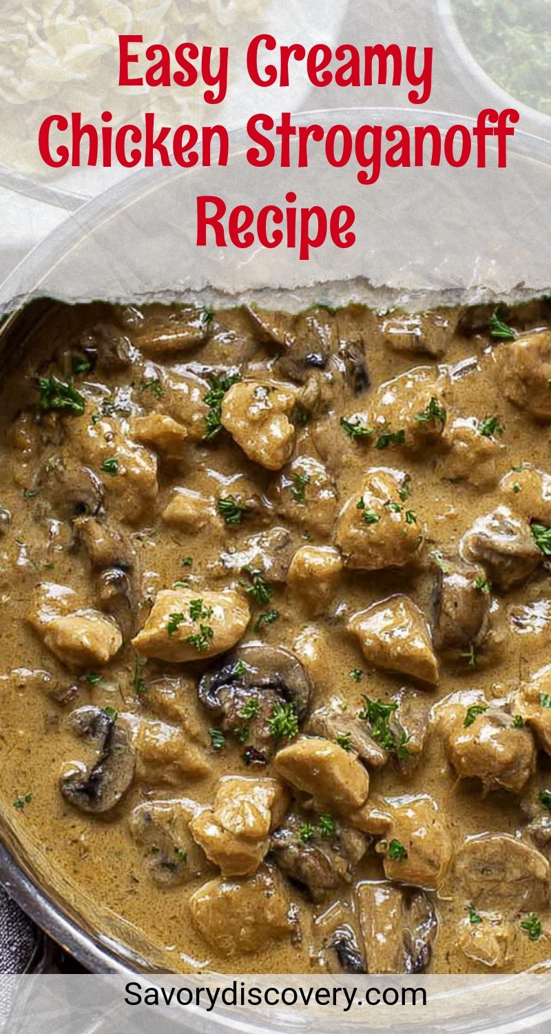Easy Creamy Chicken Stroganoff Recipe