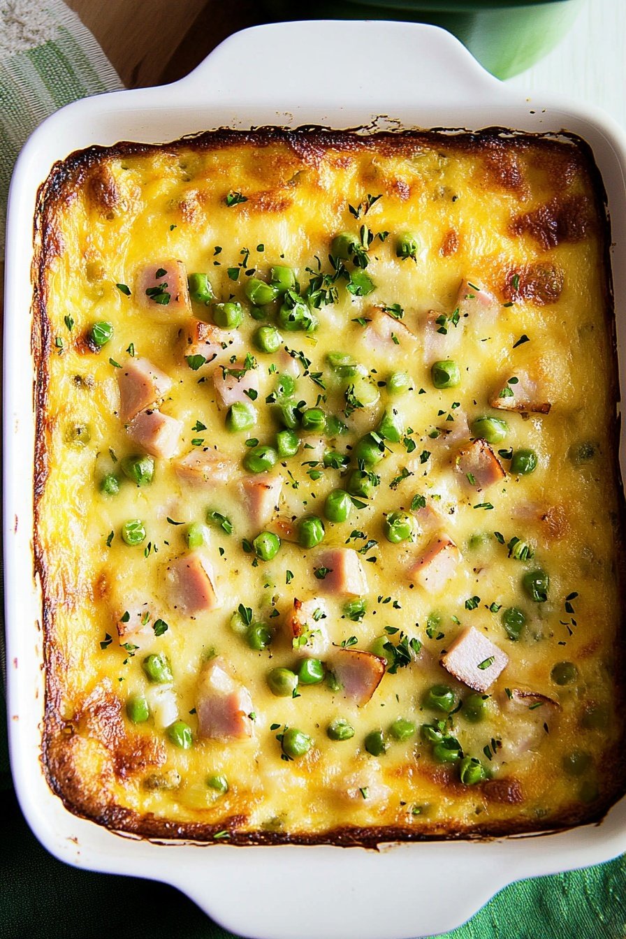 Easy Ham and Swiss Breakfast Casserole