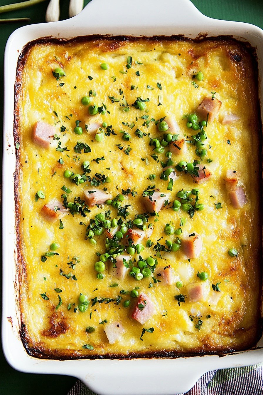Easy Ham and Swiss Breakfast Casserole