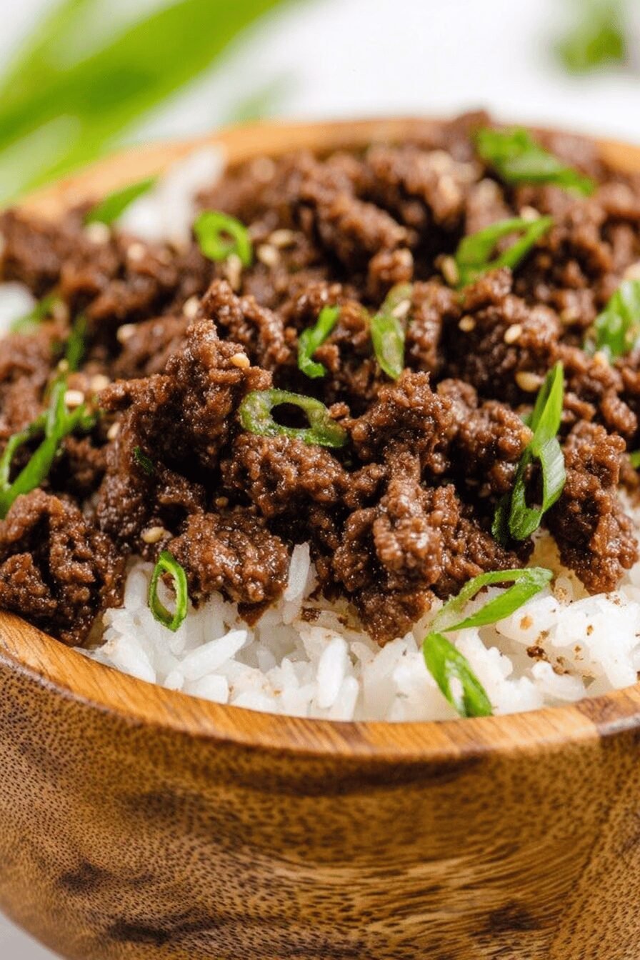 Easy Korean Ground Beef Bowl Recipe