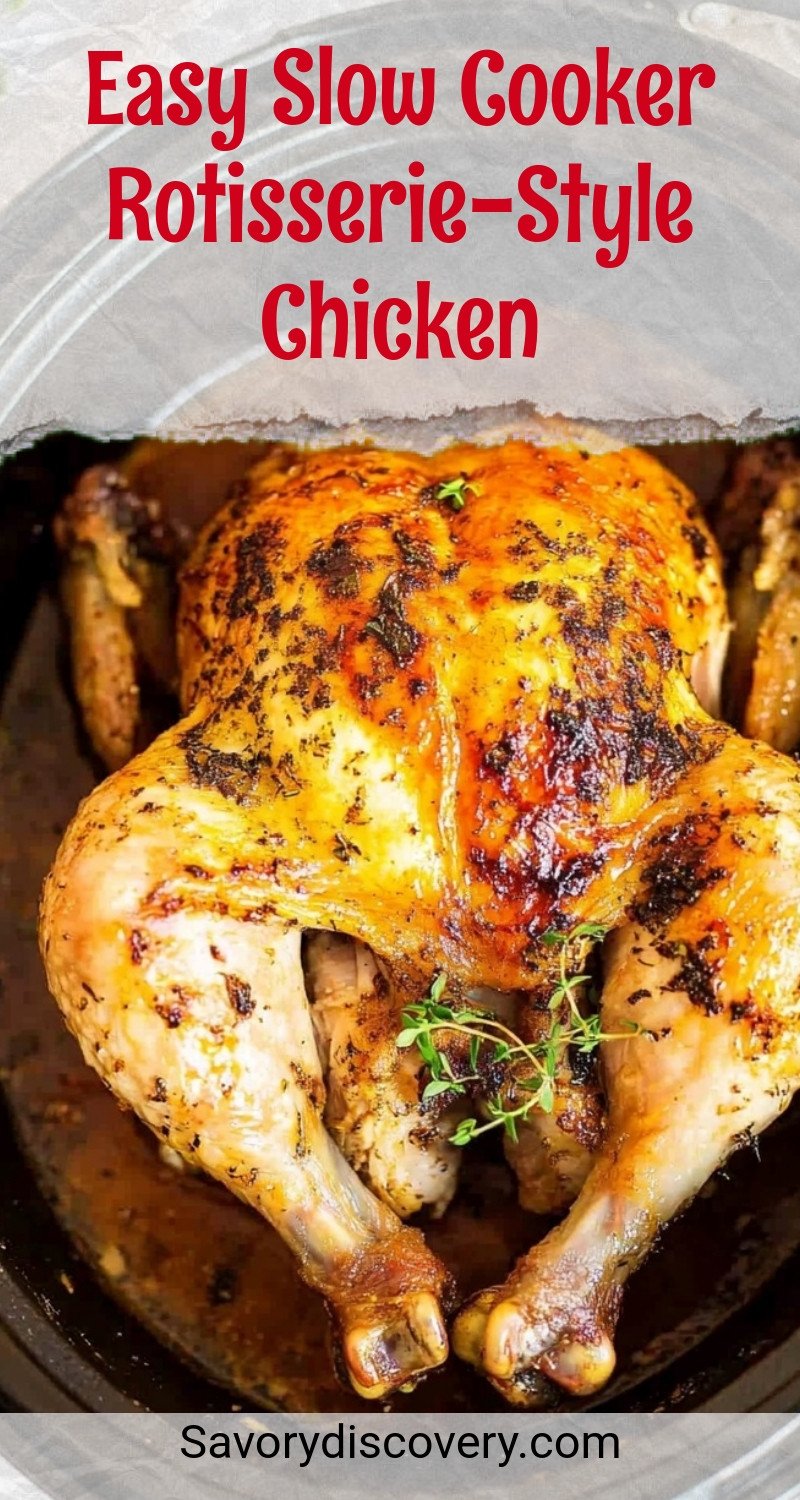Easy Slow Cooker Rotisserie-Style Chicken
