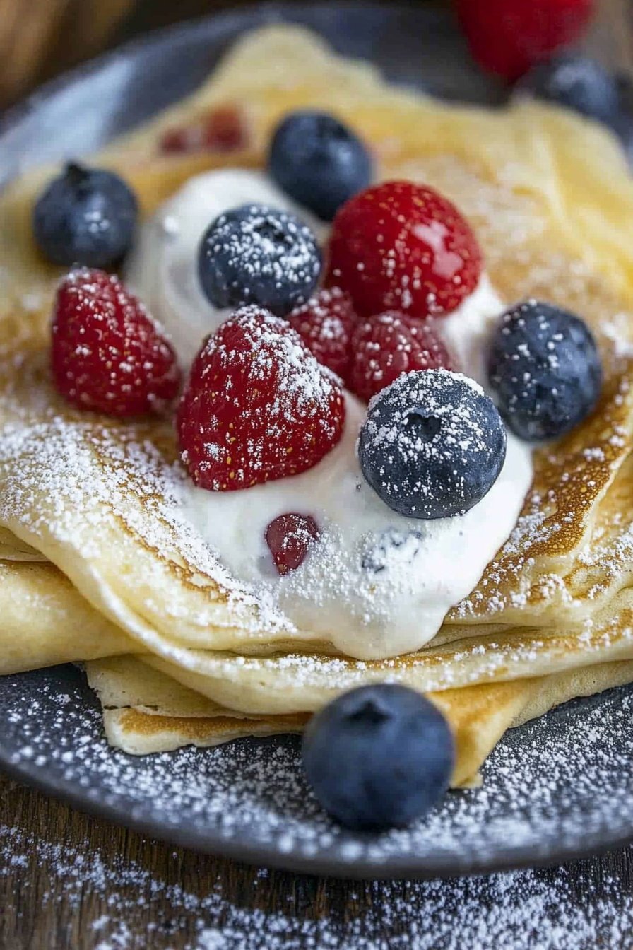 Easy Sourdough Crepes for Breakfast