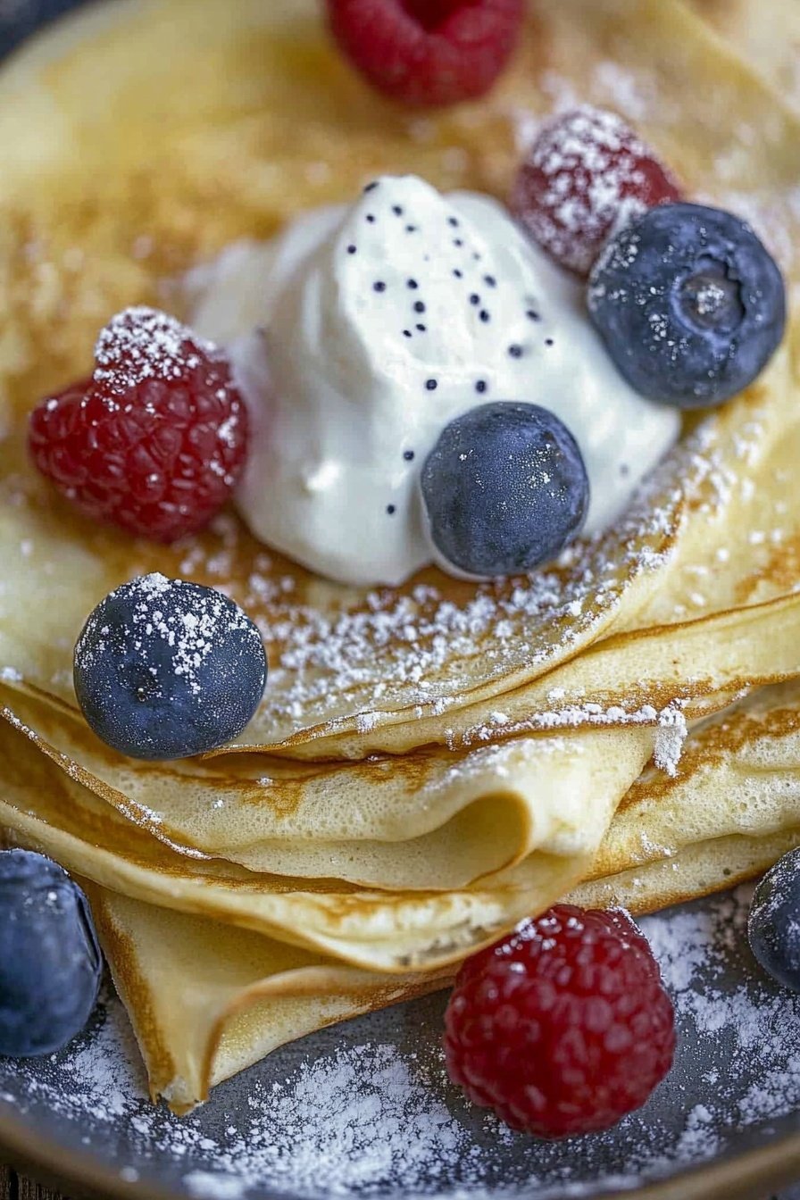 Easy Sourdough Crepes for Breakfast