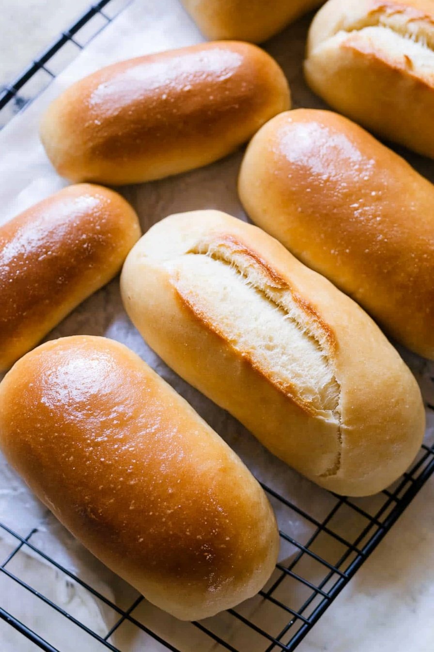 Fluffy Sourdough Hot Dog Rolls
