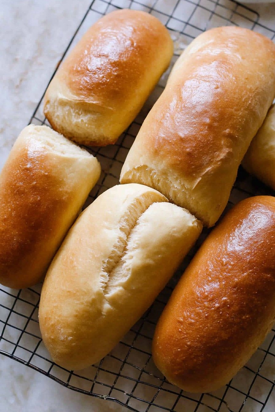 Fluffy Sourdough Hot Dog Rolls