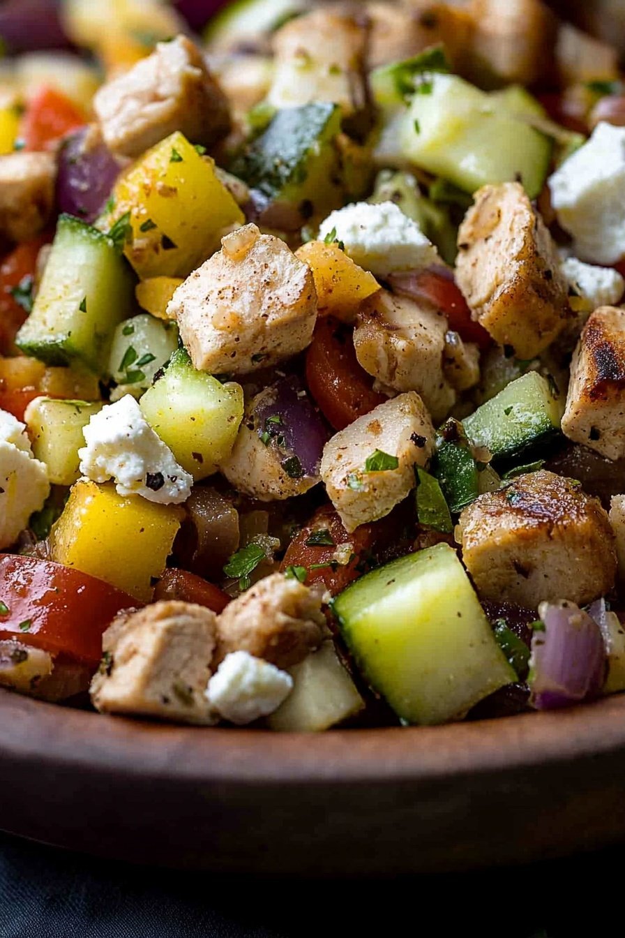 Fresh Chickpea Salad with Mediterranean Flavors