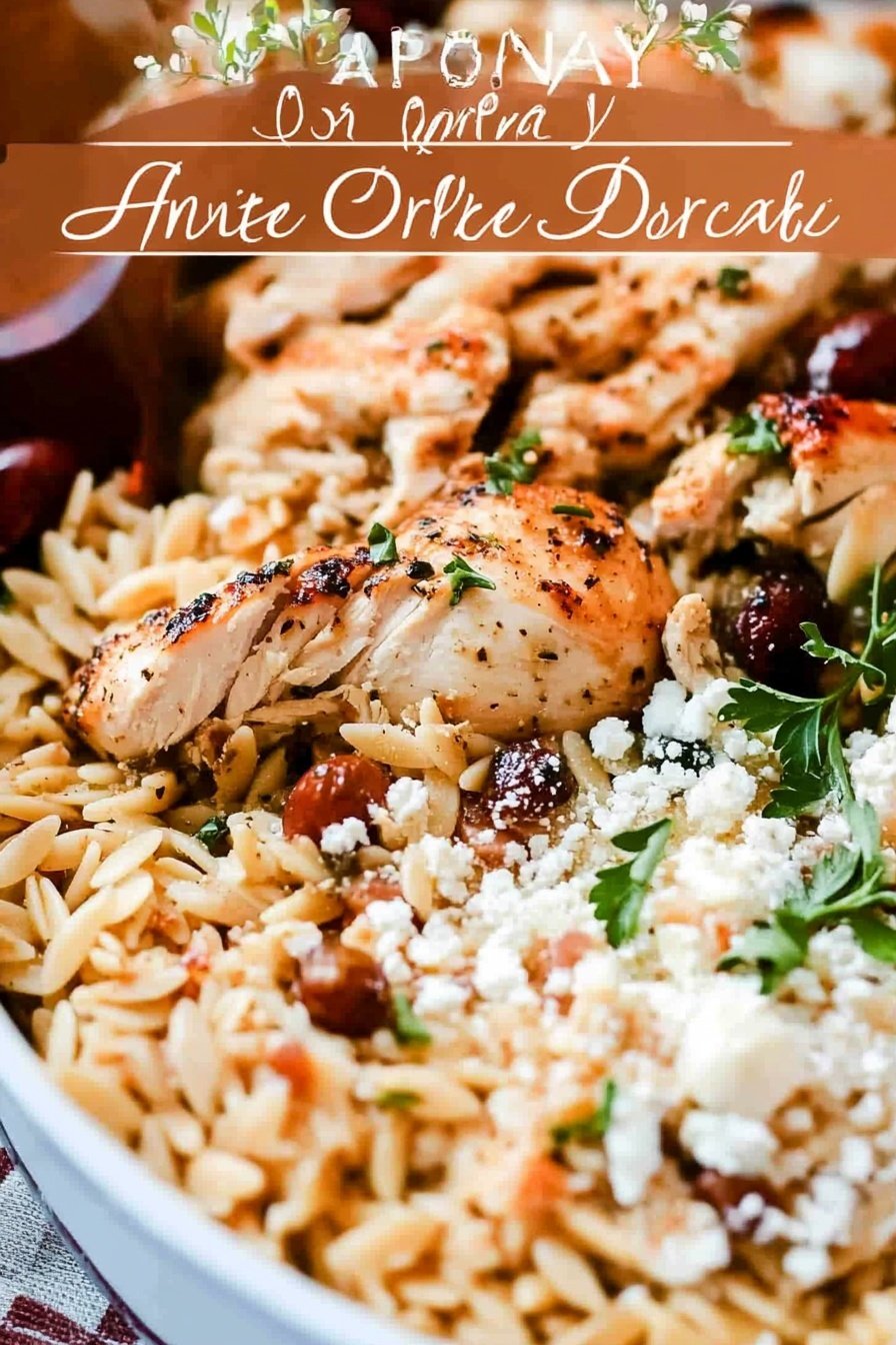 Greek Orzo and Chicken Dinner