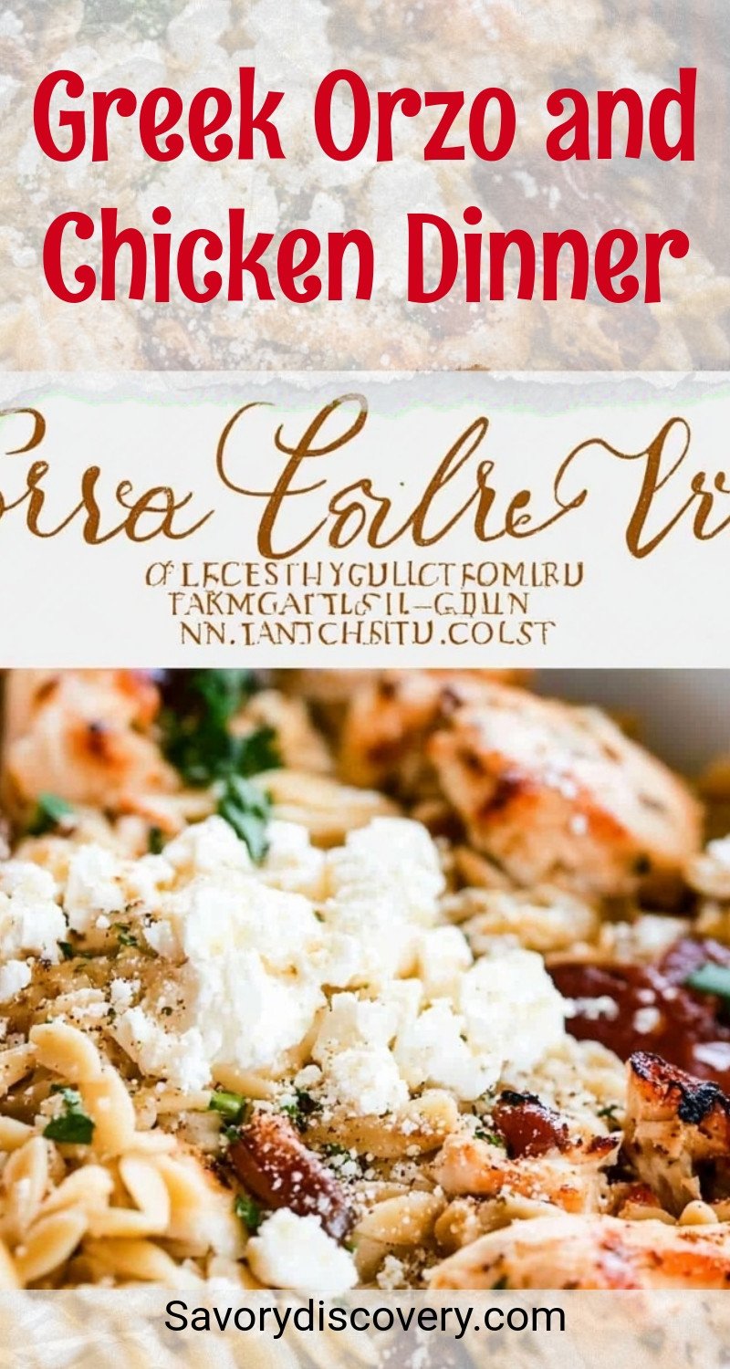 Greek Orzo and Chicken Dinner