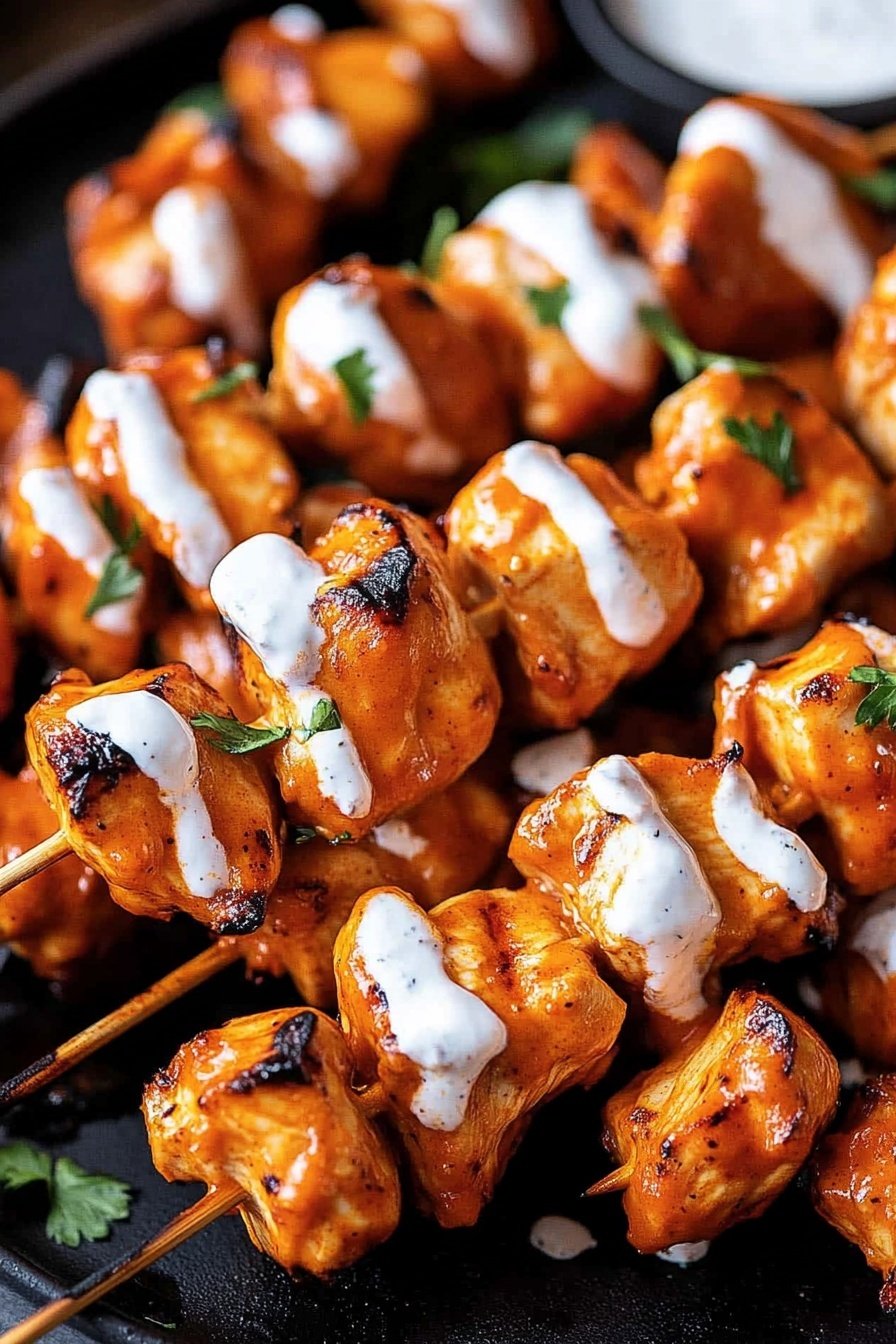 Grilled Buffalo Chicken Skewers Recipe