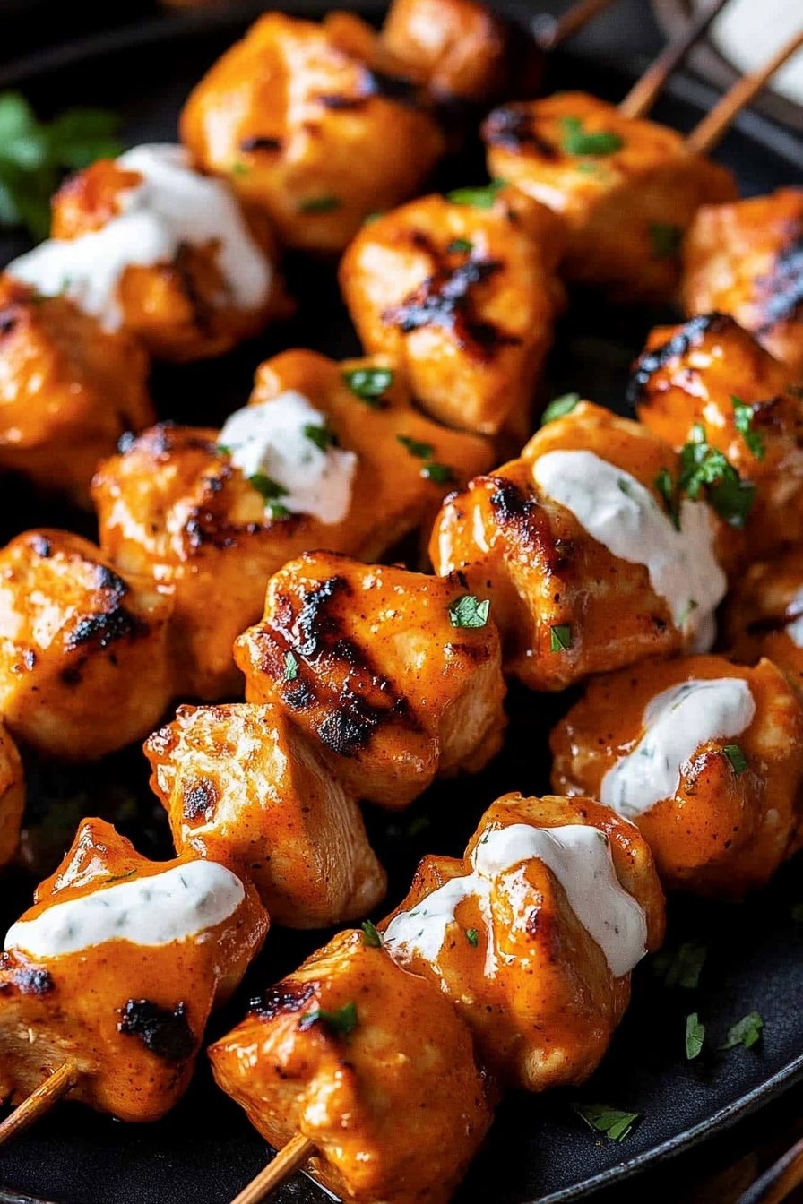 Grilled Buffalo Chicken Skewers Recipe