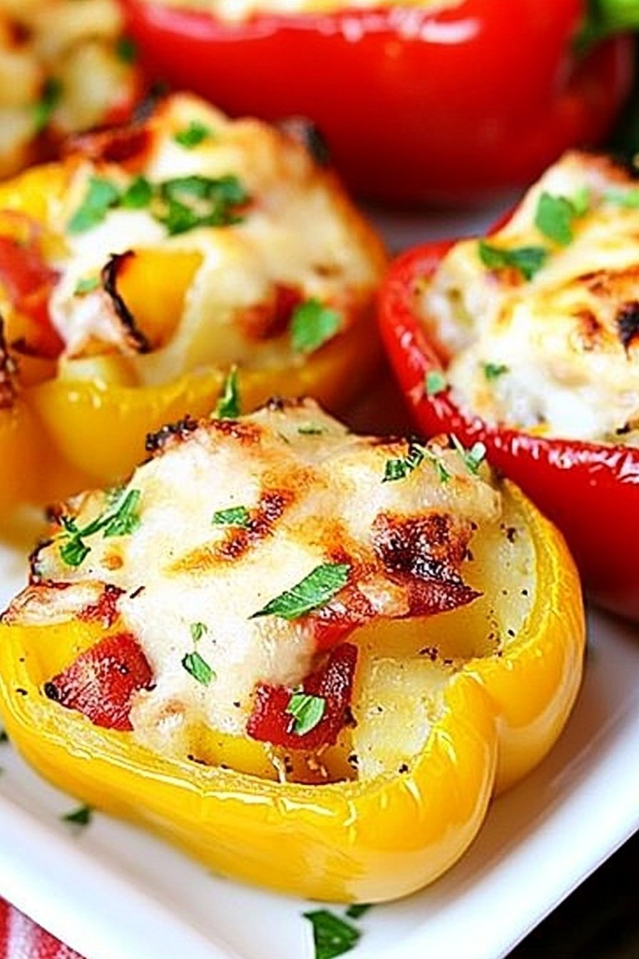 Grilled Potato Stuffed Bell Peppers
