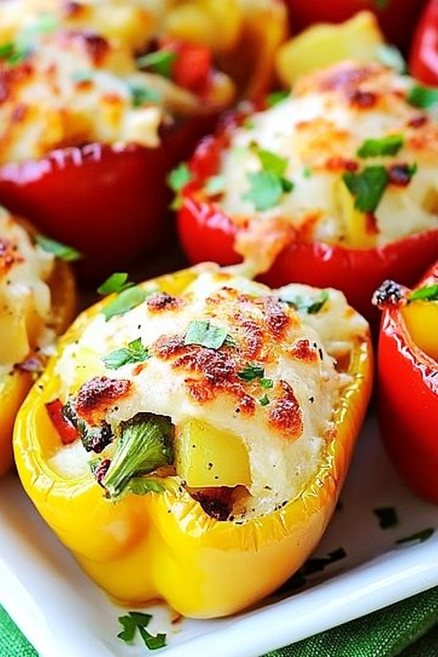 Grilled Potato Stuffed Bell Peppers